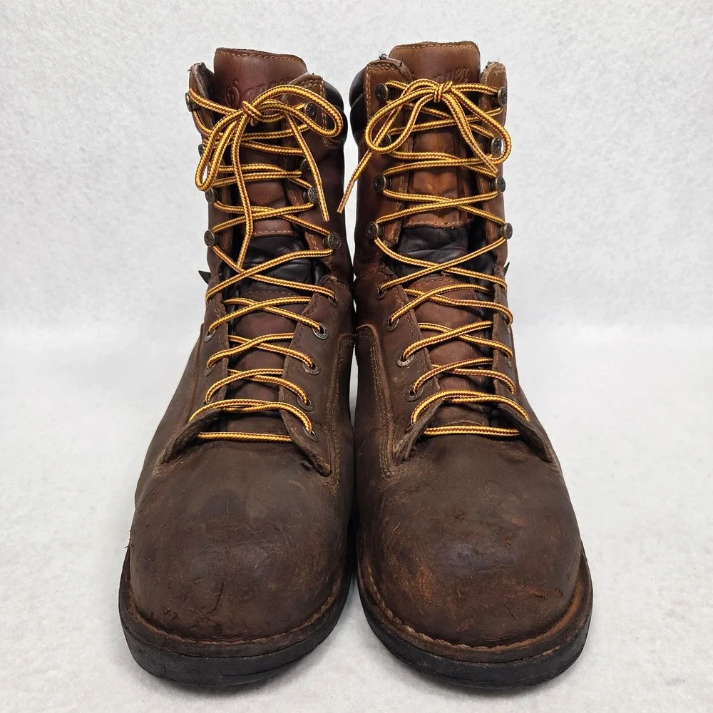 Danner Quarry USA Work Boots Mens 11.5 EE Brown Alloy Toe Gore-Tex Vibram 17317